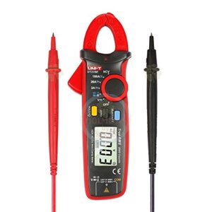 uni-t ut210e 100a ac/dc current digital clamp meter ac/dc voltage, ohm, capacitance multimeter with 1ma resolution of ac/dc current(2a)
