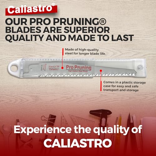 Caliastro 6-Inch Wood Cutting & Pruning Saw Blades for Reciprocating/Sawzall Saws - 8 Pack