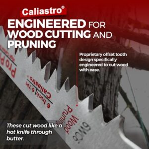 Caliastro 6-Inch Wood Cutting & Pruning Saw Blades for Reciprocating/Sawzall Saws - 8 Pack