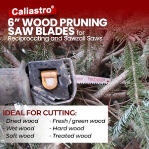 Caliastro 6-Inch Wood Cutting & Pruning Saw Blades for Reciprocating/Sawzall Saws - 8 Pack