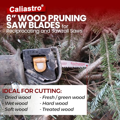 Caliastro 6-Inch Wood Cutting & Pruning Saw Blades for Reciprocating/Sawzall Saws - 8 Pack