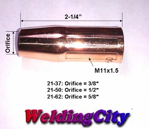 WeldingCity MIG Welding Gun Accessory Kit .030" (Contact Tip-Gas Nozzle-Gas Diffuser) for Lincoln Magnum 100L and Tweco Mini/#1 Up to 200A