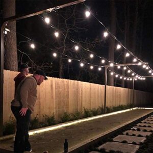 YQL Outdoor String Lights Hanging Kit,Globe String Lights Suspension Kit,164ft Black Vinyl-Coated 304 Stainless Steel Cable,String Light Guide Wire,Hook & Eye Turnbuckle Wire Rope Tension