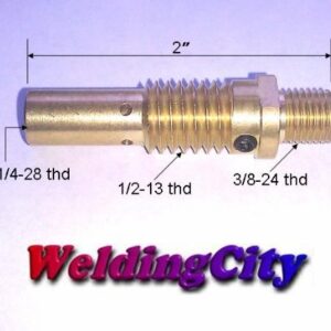 WeldingCity MIG Welding Gun Accessory Kit (.035") Contact Tip-Gas Nozzle-Gas Diffuser-Nozzle Adapter for Lincoln Magnum 200/250 and Tweco #2 180-250 Amp