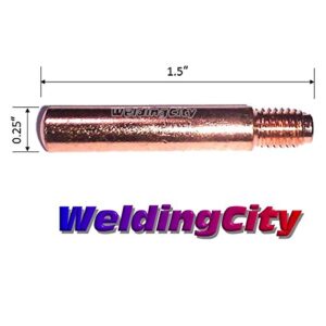 WeldingCity MIG Welding Gun Accessory Kit (.035") Contact Tip-Gas Nozzle-Gas Diffuser-Nozzle Adapter for Lincoln Magnum 200/250 and Tweco #2 180-250 Amp