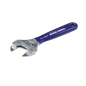 Klein Tools D86934 Adjustable Wrench, Forged with Slimmer Jaw and a High Polish Chrome Finish, 6-inch