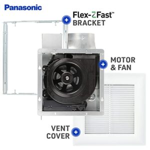 Panasonic FV-0810VSS1 WhisperValue DC Ventilation Fan with SmartFlow and Pick-A-Flow Airflow Technology - 80 or 100 CFM - Quiet Ventilation Bathroom Fan