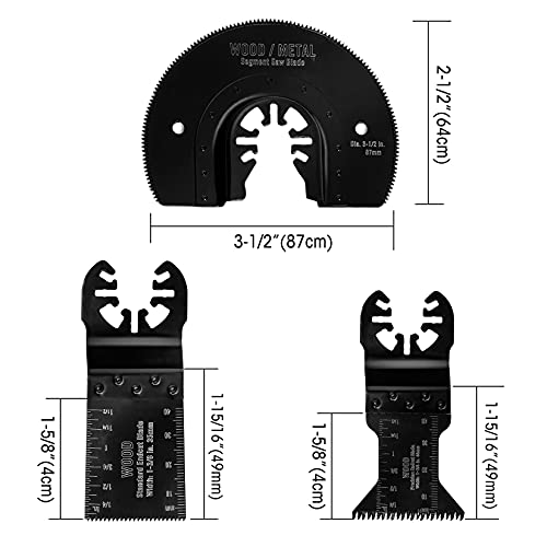 WORKPRO 23-Piece Metal/Wood Oscillating Saw Blades Set for Quick Release Multitool, Blades for Dewalt, Craftsman, Ridgid, Milwaukee, Rockwell, Ryobi and More