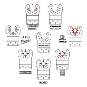 WORKPRO 23-Piece Metal/Wood Oscillating Saw Blades Set for Quick Release Multitool, Blades for Dewalt, Craftsman, Ridgid, Milwaukee, Rockwell, Ryobi and More