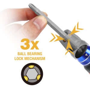 WORKPRO 12-in-1 Ratcheting Multi-Bit Screwdriver Set, Quick-load Mechanism Screwdriver with Double End Bits in Handle