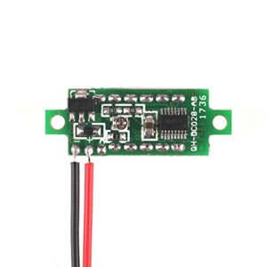 MakerFocus 5pcs Mini Digital DC Voltmeter 0.28 Inch Two-Wire 2.5V-30V Mini Digital DC Voltmeter Voltage Tester Meter 5 Colours