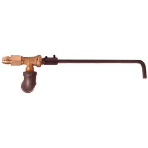 peterson real fyre rh gas logs on/off valve with adapter & 8-inch steel handle