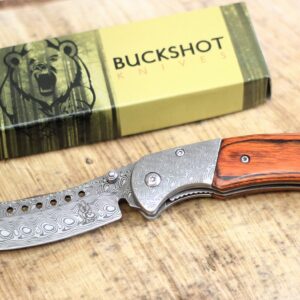 Wartech Buckshot Knives Thumb Open Spring Assisted Cleaver Classic Pocket Knife (PBK219DS)