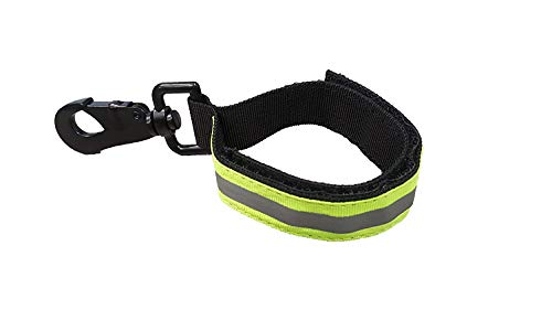 LINE2design Heavy Duty Firefighter Glove Strap with Green Reflective Trim Fire Gear Bags - Ultimate Turnout Gear Bags Firefighting Glove Safety Strap