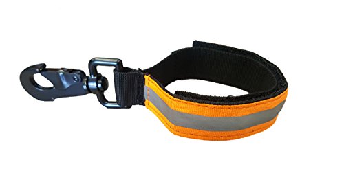 LINE2design Firefighter Glove Strap Heavy Duty with Orange Reflective Trim - Enhance Turnout Gear Bags Safety