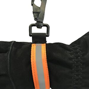 LINE2design Firefighter Glove Strap Heavy Duty with Orange Reflective Trim - Enhance Turnout Gear Bags Safety