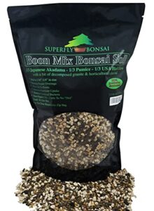 boon bonsai soil mix boon mix - inorganic substrate with pumice, lava and akadama (2.5 dry quarts)
