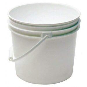 pail, 1.0 gal, plastic handle, white