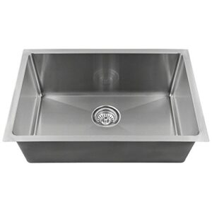 mr direct 2620s-18 stainless steel undermount 26 in. single bowl kitchen sink