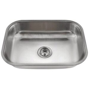mr direct ada2318-18 stainless steel sink undermount 23 in. single bowl kitchen