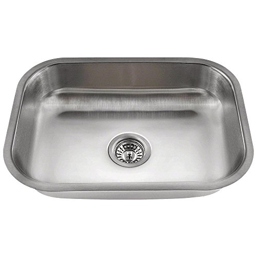 MR Direct ADA2318-18 Stainless Steel Sink Undermount 23 in. Single Bowl Kitchen