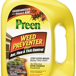 Preen 2464189 Weed Preventer Plus Ant, Flea, & Tick Control - 4.25 lb. - Covers 1,000 sq. ft.