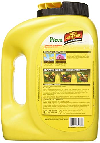 Preen 2464189 Weed Preventer Plus Ant, Flea, & Tick Control - 4.25 lb. - Covers 1,000 sq. ft.