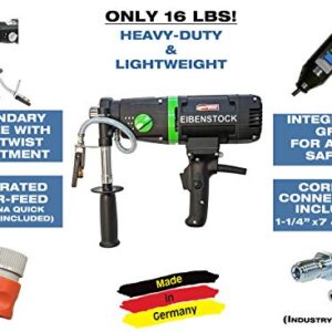 CS Unitec END 130/3.2-6" Capacity Concrete Core Drill - Wet Diamond Core Drill - 3-Speed For Concrete, Brick, Block, and Stone - MADE IN GERMANY - 110V (END 130/3.1 PO)