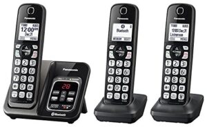 panasonic kx-tgd563m link2cell bluetooth cordless phone with voice assist and answering machine - 3 handsets (renewed)