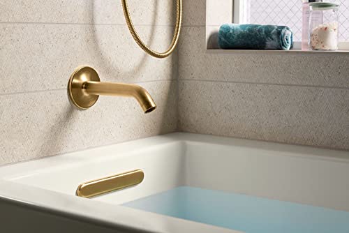 KOHLER K-20201-LA Underscore Rectangle 60-Inch x 30-Inch Alcove Bath with Integral apron, integral flange and left hand drain, White