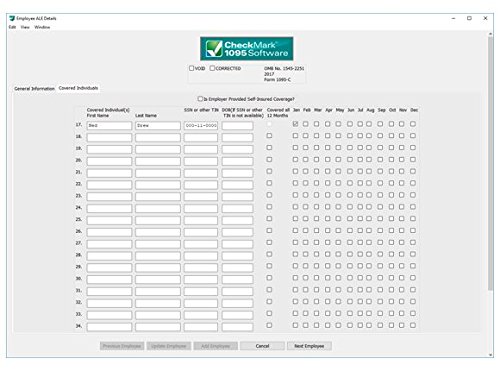 CheckMark 1095 Print Pro+ Software For MAC (2019 Tax Filing Season)