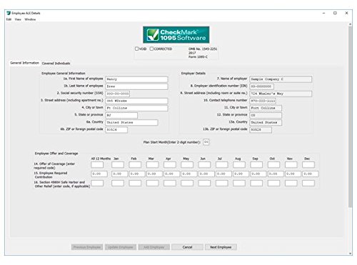 CheckMark 1095 Print Pro+ Software For MAC (2019 Tax Filing Season)