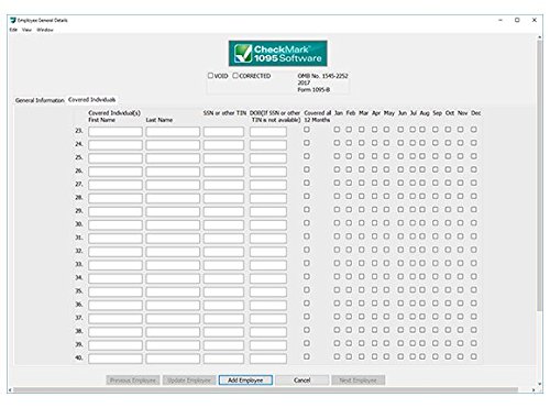 CheckMark 1095 Print Pro+ Software For MAC (2019 Tax Filing Season)