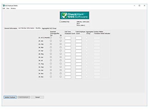 CheckMark 1095 Print Pro+ Software For Windows/PC (2019 Tax Filing Season)