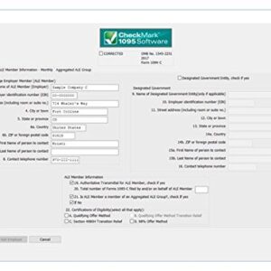 CheckMark 1095 Print Pro+ Software For Windows/PC (2019 Tax Filing Season)