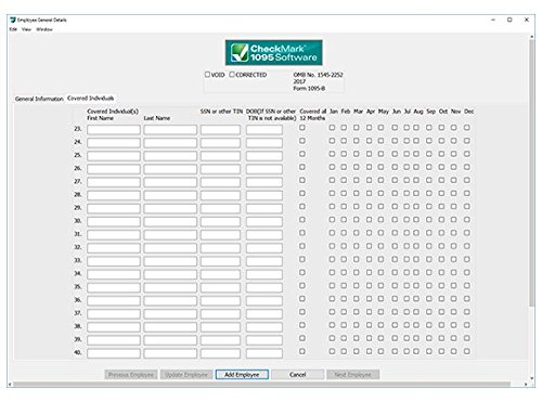 CheckMark 1095 Print Pro+ Software For Windows/PC (2019 Tax Filing Season)