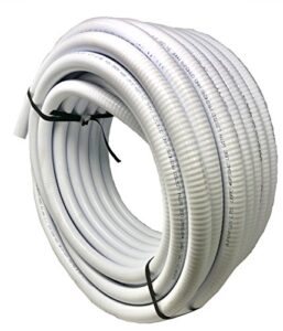 sealproof 2" dia flexible pvc pipe, pool and spa hose, schedule 40 tubing, made in usa, 2-inch, 25 ft, white