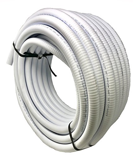 Sealproof 2" Dia Flexible PVC Pipe, Pool and Spa Hose, Schedule 40 Tubing, Made in USA, 2-Inch, 25 FT, White