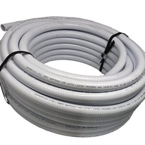 Sealproof 2" Dia Flexible PVC Pipe, Pool and Spa Hose, Schedule 40 Tubing, Made in USA, 2-Inch, 25 FT, White