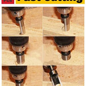 Rocaris 8pcs Wood Plug Cutter Drill Bit Set Straight and Tapered Taper Cutting Tool Cork Drill Bit Knife 6mm 10mm 13mm 16mm