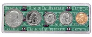 1972 - anniversary year coins set in happy anniversary holder collection seller uncirculated