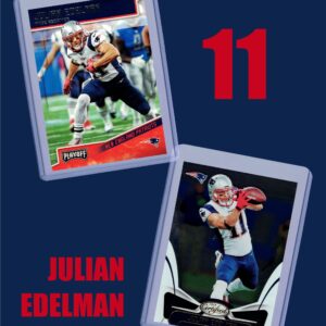 Julian Edelman Football Cards Assorted (5) Bundle - New England Patriots Trading Cards