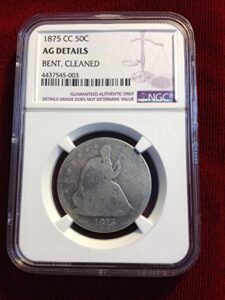 1875 cc sitting liberty half dollar 50c ag details ngc