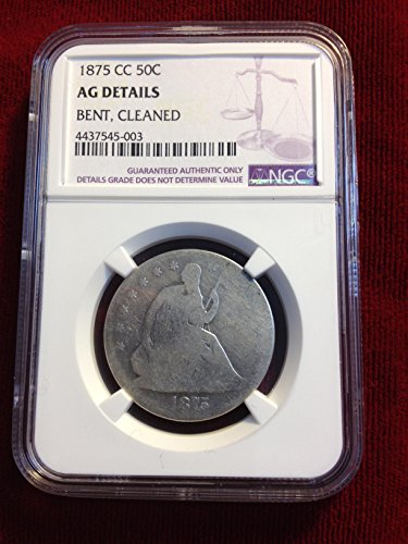 1875 CC Sitting Liberty Half Dollar 50C AG Details NGC