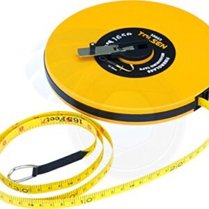 50M 165FT Constriction Imperial Metric Fiberglass Measuring Tape Reel