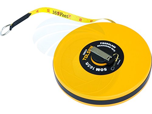 50M 165FT Constriction Imperial Metric Fiberglass Measuring Tape Reel