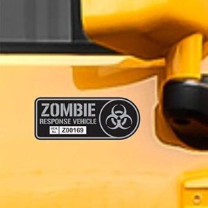 Zombie Response Vehicle Sticker Set Vinyl Decal Gun Metal Car Truck SUV Decal Badge Halloween