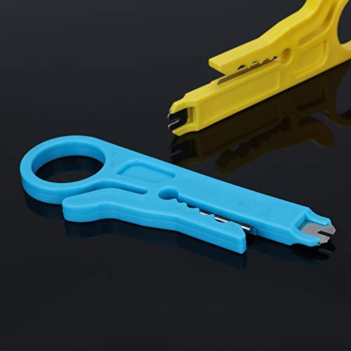 Mini Wire Stripper, 6 Pcs Network Wire Stripper Punch Down Cutter for Network Wire Cable, RJ45/Cat5/CAT-6 Data Cable, Telephone Cable and Computer UTP Cable