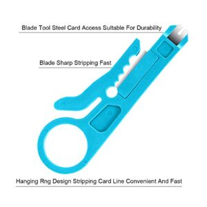 Mini Wire Stripper, 6 Pcs Network Wire Stripper Punch Down Cutter for Network Wire Cable, RJ45/Cat5/CAT-6 Data Cable, Telephone Cable and Computer UTP Cable