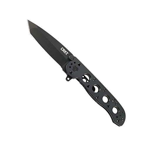 CRKT M16-04KS Folding Pocket Knife: Sandvik Steel Blade with Stainless Steel Handle, Carson Flipper Opening, and Frame Lock